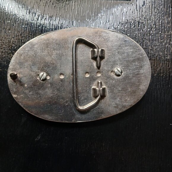 Western Style Filigree Belt Buckle. Vintage. Metal With Stone Buckle. - Picture 3 of 3